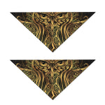 Gold Owl Spirit Print Dog Bandana