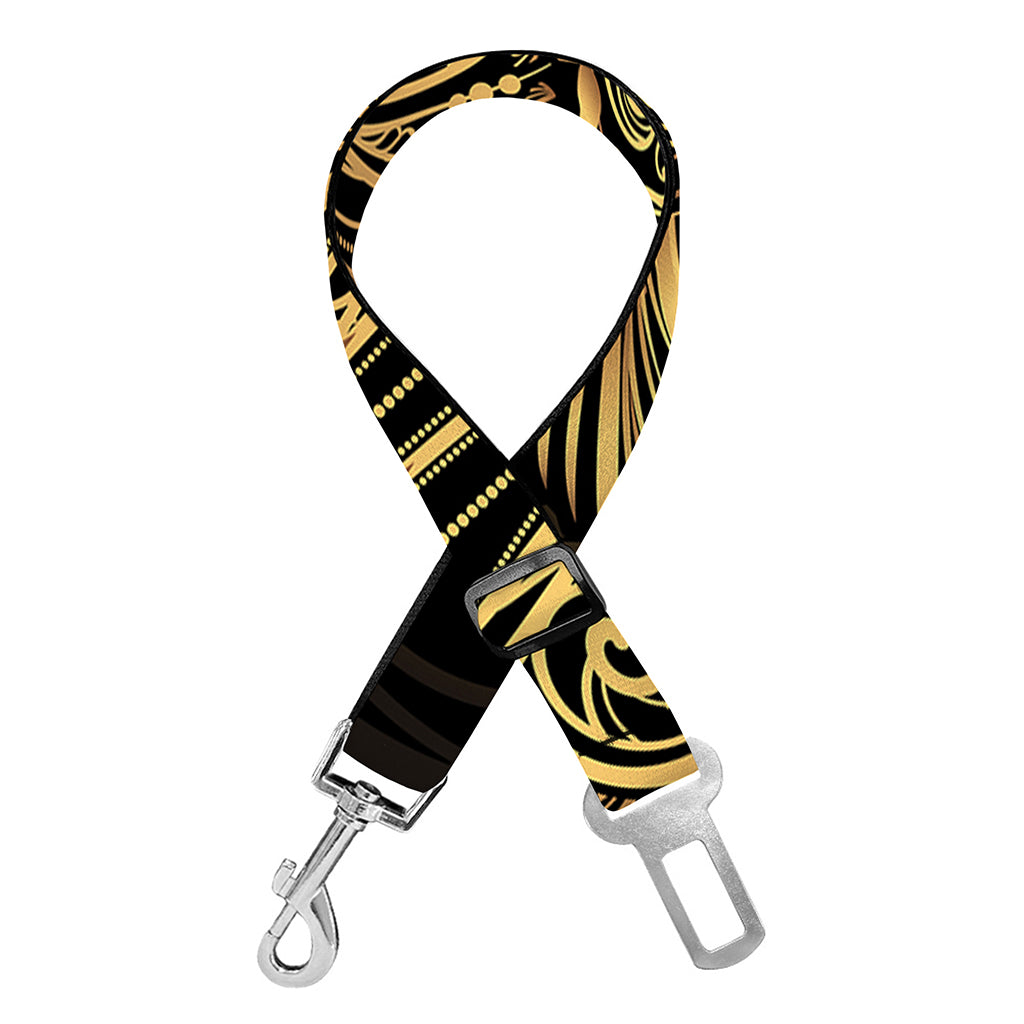 Gold Owl Spirit Print Dog Seat Belt