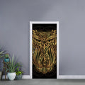 Gold Owl Spirit Print Door Sticker