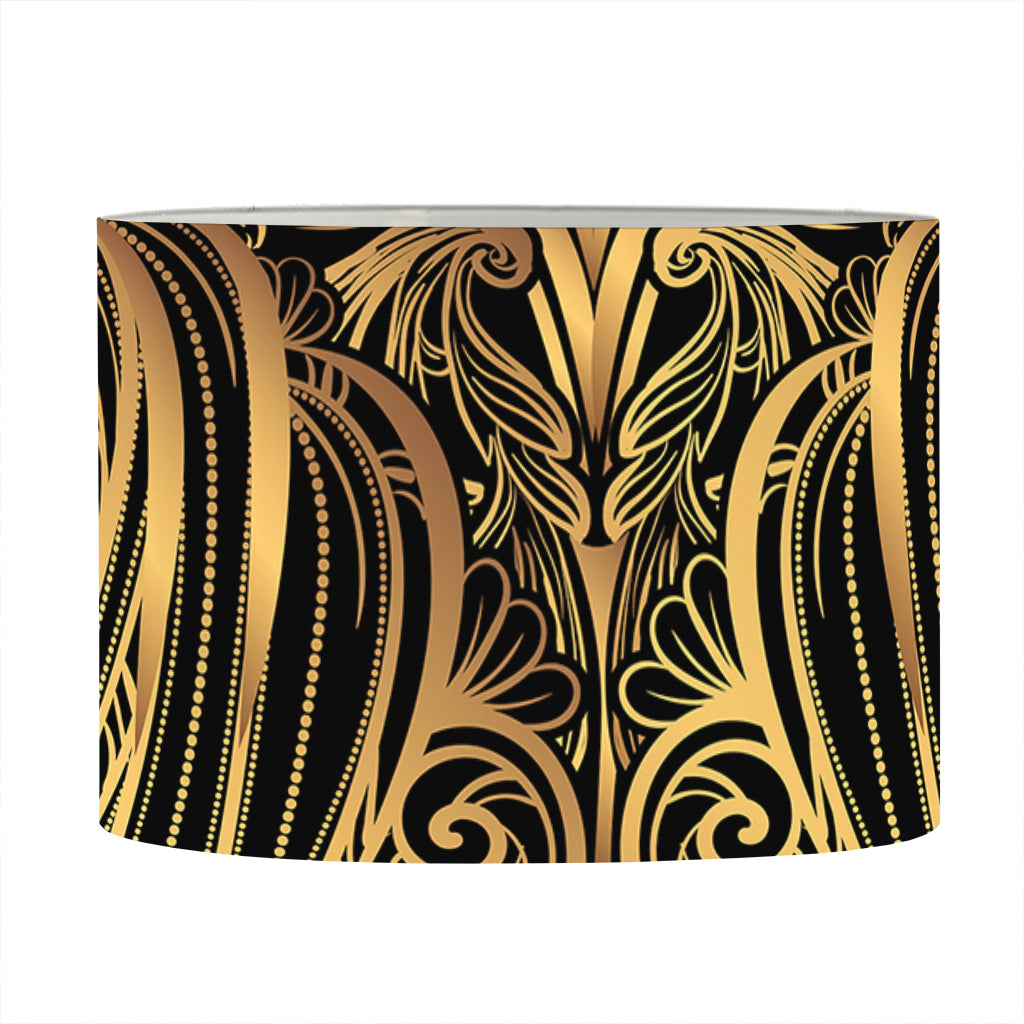 Gold Owl Spirit Print Drum Lamp Shade