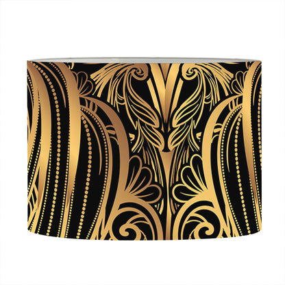 Gold Owl Spirit Print Drum Lamp Shade