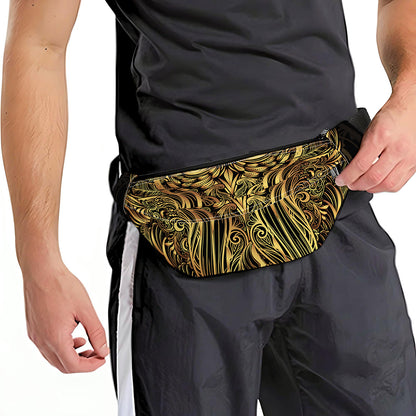 Gold Owl Spirit Print Fanny Pack