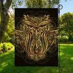 Gold Owl Spirit Print Garden Flag