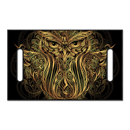 Gold Owl Spirit Print Golf Cart Seat Cover