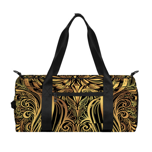 Gold Owl Spirit Print Gym Bag