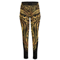 Gold Owl Spirit Print High-Waisted Pocket Leggings