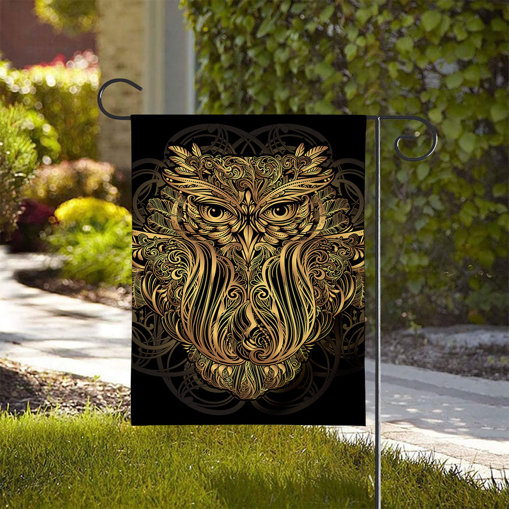 Gold Owl Spirit Print House Flag