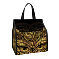 Gold Owl Spirit Print Insulated Lunch Tote