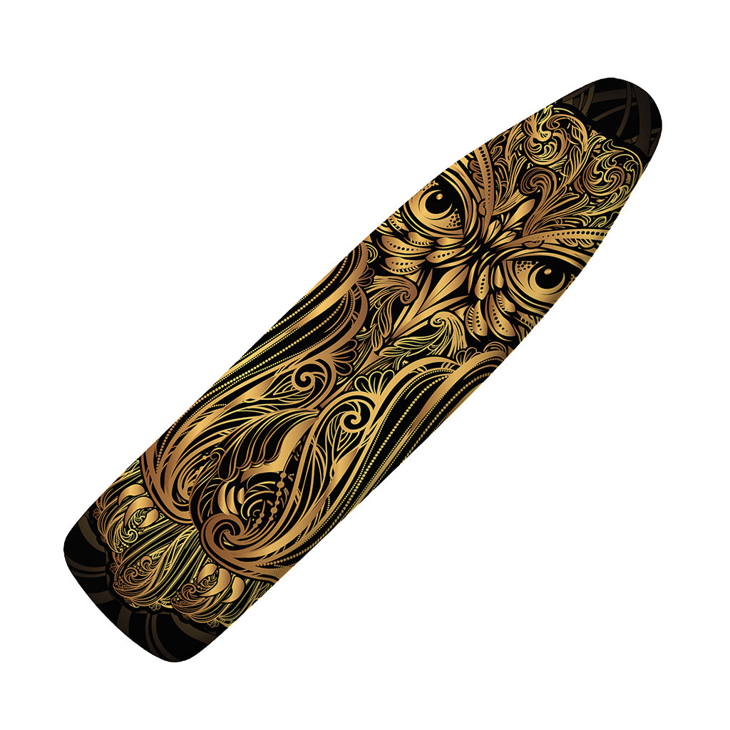 Gold Owl Spirit Print Ironing Board Cover