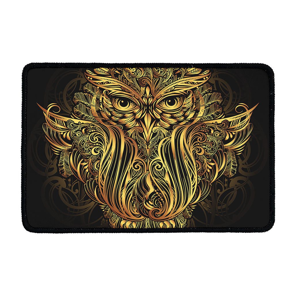 Gold Owl Spirit Print Kitchen Mat