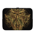 Gold Owl Spirit Print Laptop Sleeve
