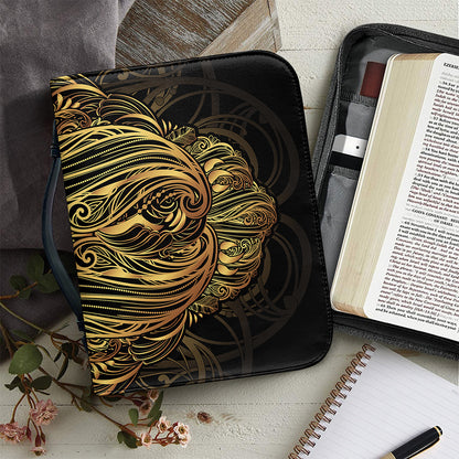 Gold Owl Spirit Print Leather Bible Cover