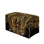 Gold Owl Spirit Print Leather Tissue Box Cover