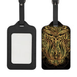 Gold Owl Spirit Print Luggage Tag