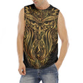 Gold Owl Spirit Print Men's Fitness Tank Top