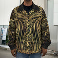 Gold Owl Spirit Print Men's Shirt Jacket