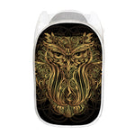 Gold Owl Spirit Print Mesh Laundry Hamper