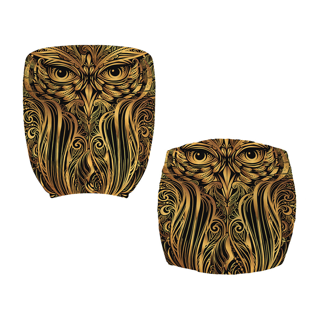 Gold Owl Spirit Print Office Chair Cover
