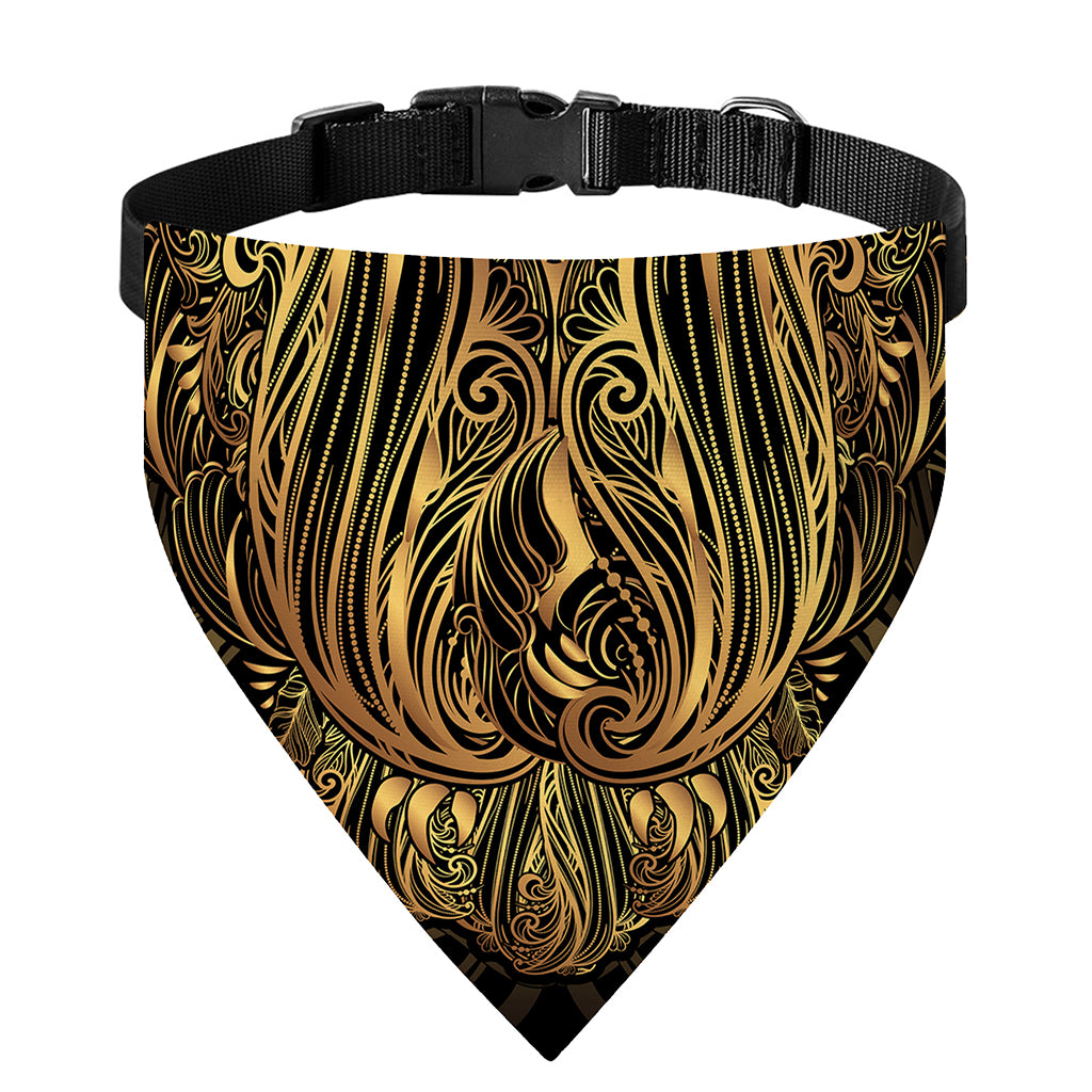Gold Owl Spirit Print Over The Collar Dog Bandana