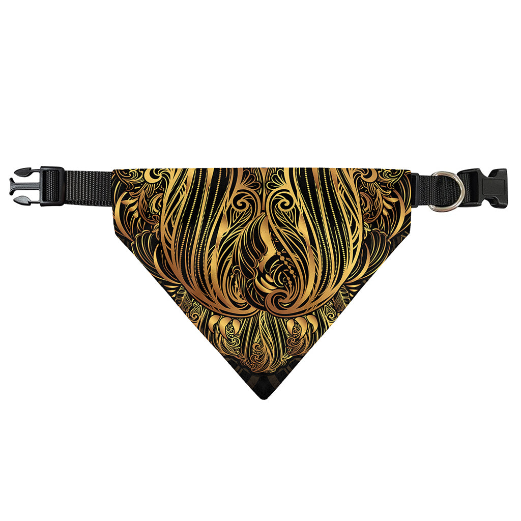 Gold Owl Spirit Print Over The Collar Dog Bandana