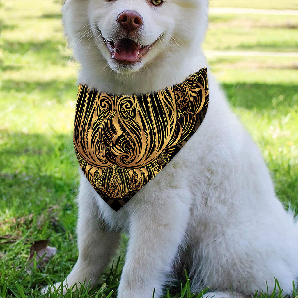 Gold Owl Spirit Print Over The Collar Dog Bandana