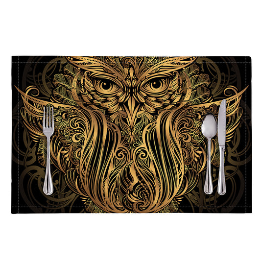 Gold Owl Spirit Print Placemat