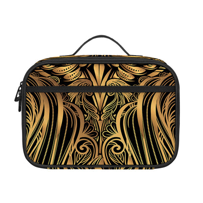 Gold Owl Spirit Print Portable Lunch Bag