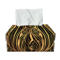 Gold Owl Spirit Print Rectangle Tissue Box Cover