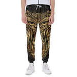 Gold Owl Spirit Print Scuba Joggers