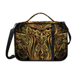 Gold Owl Spirit Print Shoulder Strap Bible Bag