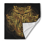 Gold Owl Spirit Print Silk Bandana