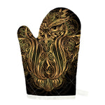 Gold Owl Spirit Print Single Oven Mitt