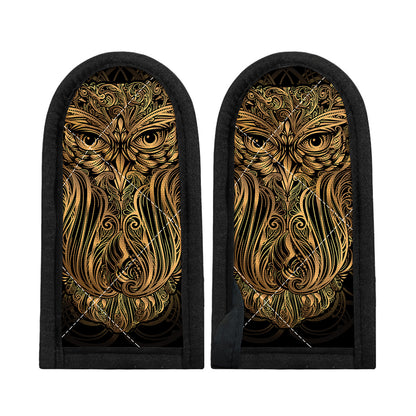 Gold Owl Spirit Print Skillet Handle Cover