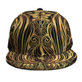 Gold Owl Spirit Print Snapback Cap