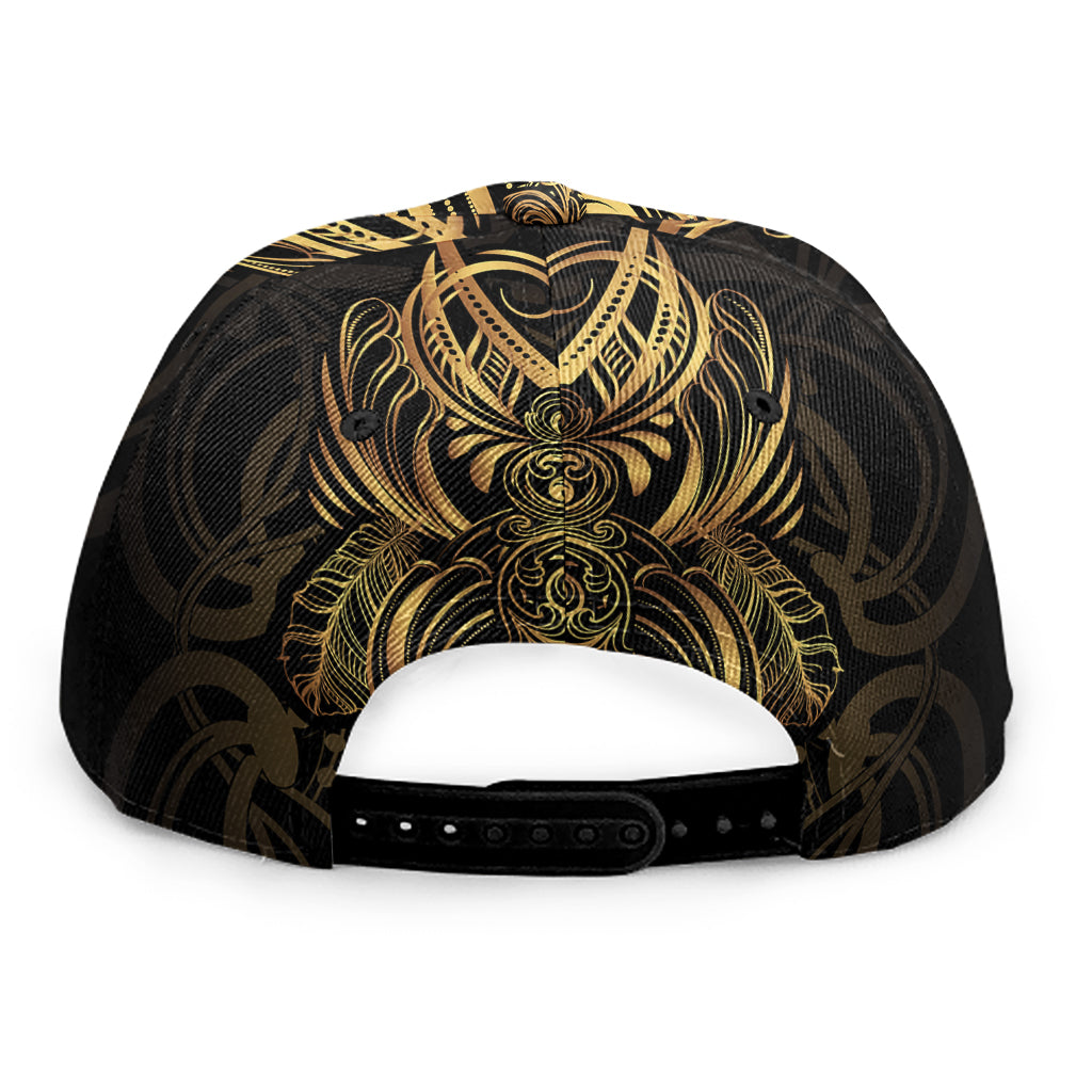 Gold Owl Spirit Print Snapback Cap