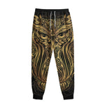 Gold Owl Spirit Print Sweatpants