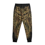 Gold Owl Spirit Print Sweatpants
