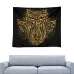Gold Owl Spirit Print Tapestry