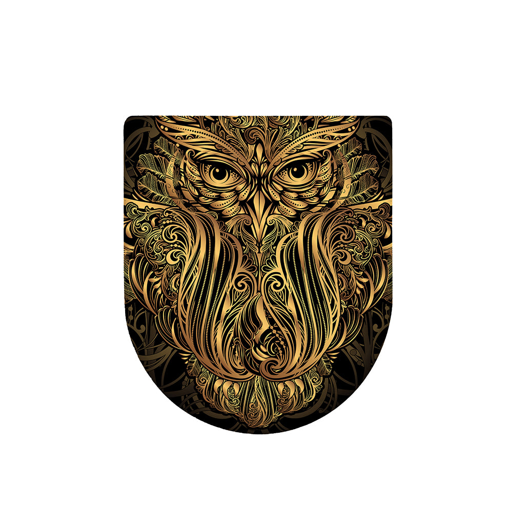 Gold Owl Spirit Print Toilet Lid Cover