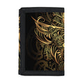 Gold Owl Spirit Print Trifold Wallet