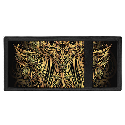 Gold Owl Spirit Print Trifold Wallet