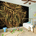 Gold Owl Spirit Print Wall Sticker