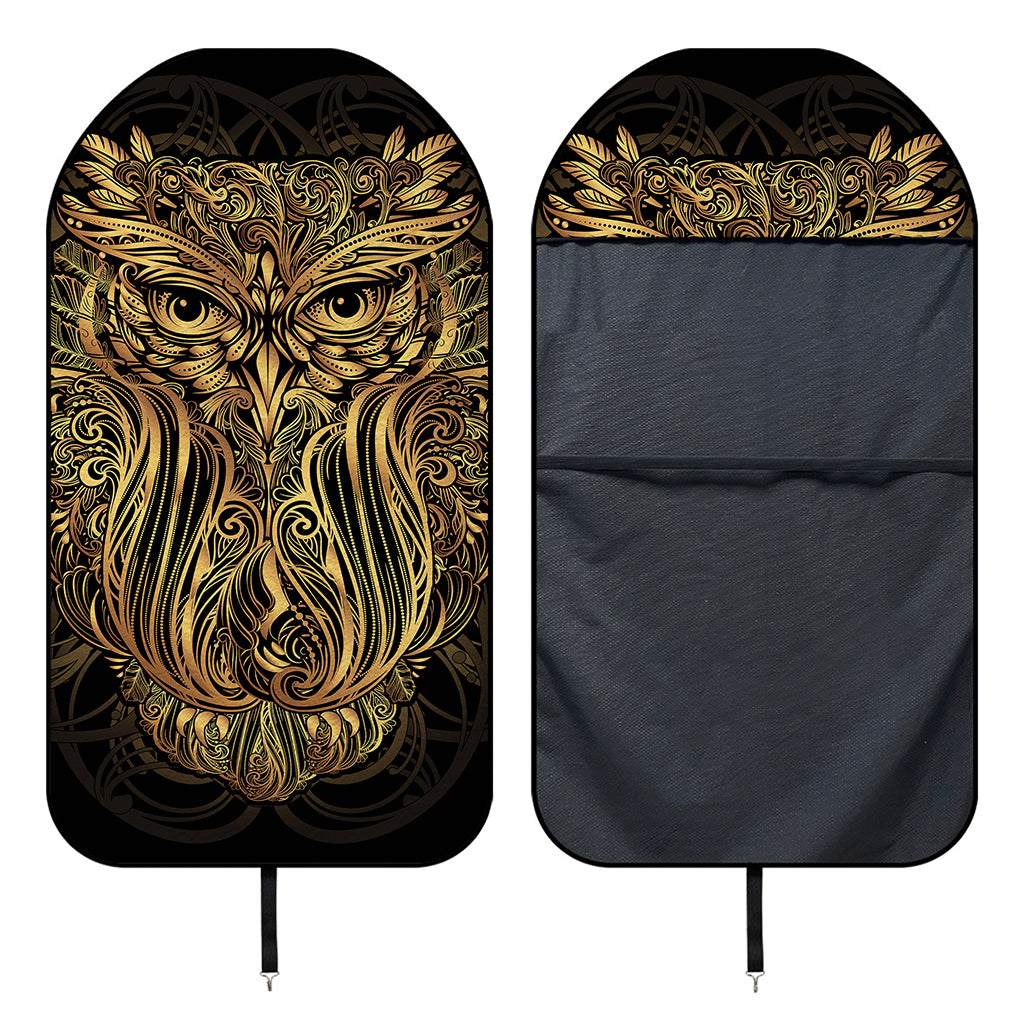 Gold Owl Spirit Print Waterproof Car Seat Cover