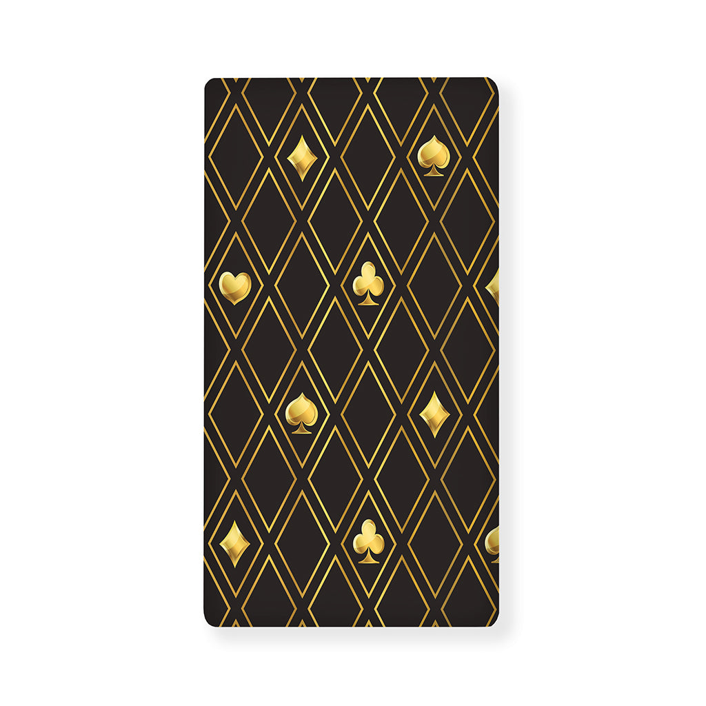 Gold Playing Card Suits Pattern Print Baby Crib Sheet