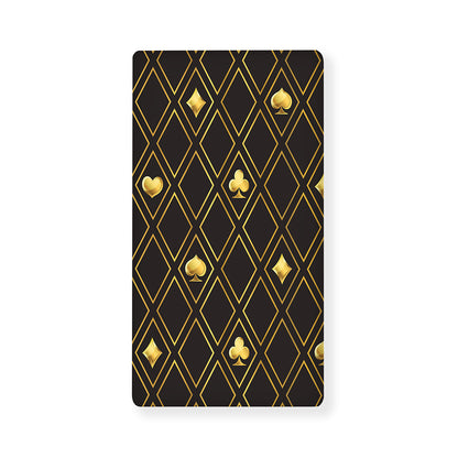 Gold Playing Card Suits Pattern Print Baby Crib Sheet