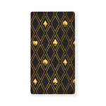 Gold Playing Card Suits Pattern Print Baby Crib Sheet