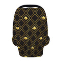 Gold Playing Card Suits Pattern Print Baby Seat Cover