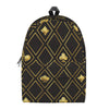 Gold Playing Card Suits Pattern Print Backpack