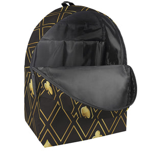 Gold Playing Card Suits Pattern Print Backpack