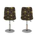 Gold Playing Card Suits Pattern Print Bar Stool Covers